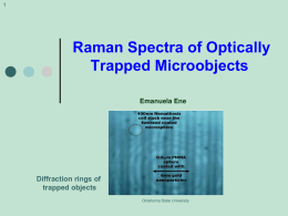 Raman Spectra of Optically Trapped Microobjects