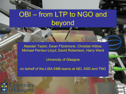 Slides for LTP OBI to LISA OB talk