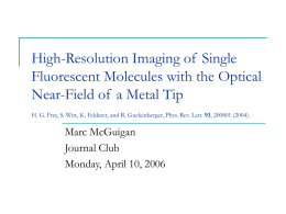 High-Resolution Imaging of Single Fluorescent Molecules with the