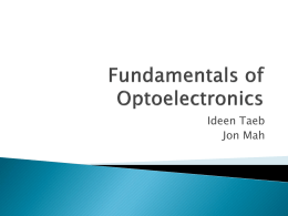 Fundamentals of Optoelectronics