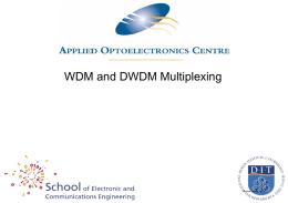 WDM and DWDM Multiplexing