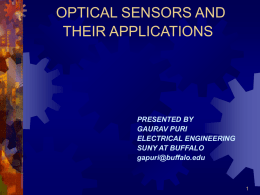 OPTICAL SENSORS AND THEIR APPLICATIONS