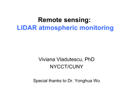 Remote sensing: Lidar - City University of New York