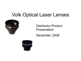 Volk Optical Distributor Training Course