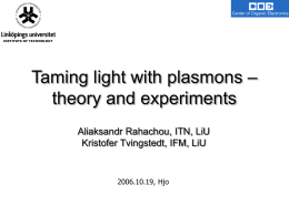 Plasmonics in optoelectronic devices