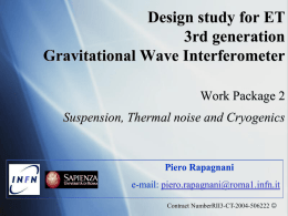 Design study for ET 3rd generation Gravitational Wave
