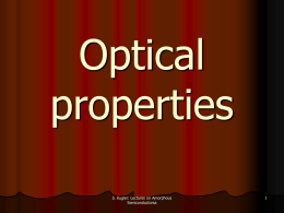 Optical properties - BUTE Institute of Physics