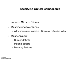 Tolerancing Optical Systems