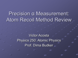 Precision α Measurement: Atom Recoil Method Review