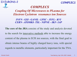 COMPLECS Coupling Of Microwaves to PLasma for Electron