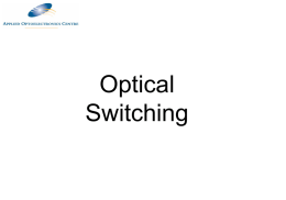Unit 1.6 Optical Switching - DIT School of Electronics and