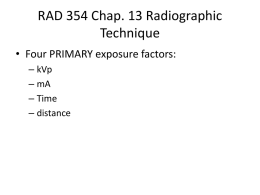 RAD 354 Chapt. 13 Intensifying Screens