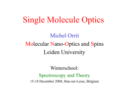 Single Molecule Optics