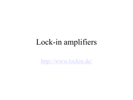 Lock-in amplifiers - Center for Precision Metrology