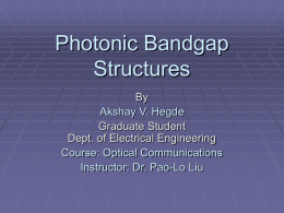 Photonic Bandgaps - University at Buffalo