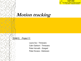 Motion tracking - West University of Timișoara