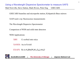 Using a Wavelength Dispersive Spectrometer for EXAFS