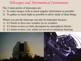 Telescopes and Astronomical Instruments