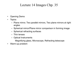 PHYS 632 Lecture 14: Images