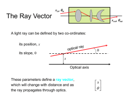 Ray matrices and geometrical optics