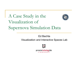 A Case Study in the Visualization of Supernova Simulation Data