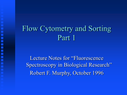 Flow Cytometry and Sorting, Part 1