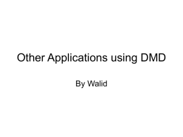 Other Applications using DMD