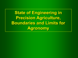 State of Engineering in Precision Agriculture, Boundaries