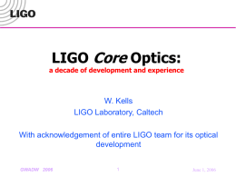 LIGO Continuing Operations