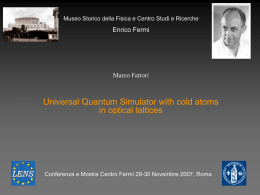 Diapositiva 1 - Centro Fermi
