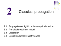 Chapter 2 Classical propagation