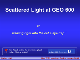 S.Hild: "Scattered light at GEO"