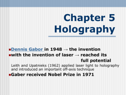 Chapter 5 Holography