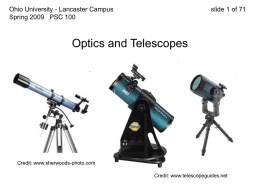 Optics and Telescopes PowerPoint