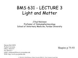 Light, Matter, and the basics - Purdue University Cytometry