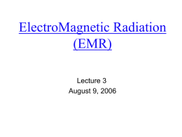 Remote sensing and EMR