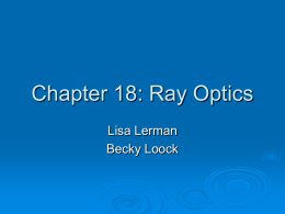 Chapter 18: Ray Optics