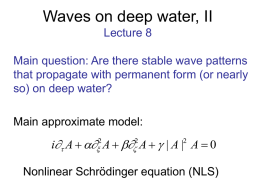 Waves on deep water, II Lecture 8