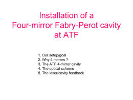 Four-mirror Fabry-Perot cavity R&D at ATF