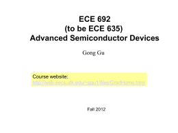 ECE692 Slides 1: Introduction (Updated 08/24/2012)