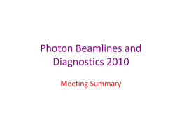 Photon Beamlines and Diagnostics 2010