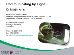 Communicating by Light