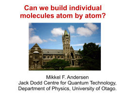 Can we build individual molecules atom by atom?