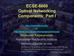 optical amplifier - ECSE - Rensselaer Polytechnic Institute