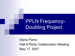 PPLN Frequency Doubling