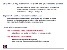 GSECARS X-ray Microprobe for Earth and Environmental Science