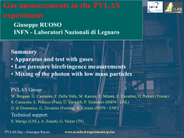 Gas measurements in the PVLAS experiment