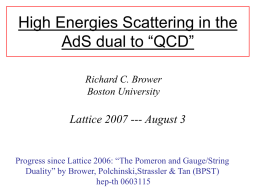 High Energies Scattering in the AdS dual to “QCD”