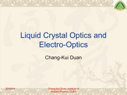 2. Electro-optics of Nematic Liquid Crystals