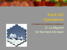 Operations of the Keck AO